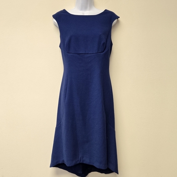 Worthington High low Sleeveless Navy Blue Dress 12 - Picture 8 of 8
